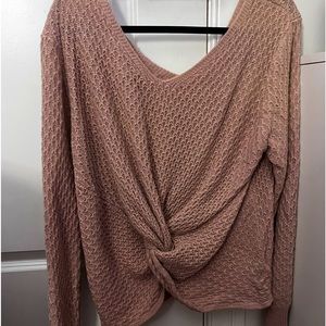 Front tied sweater